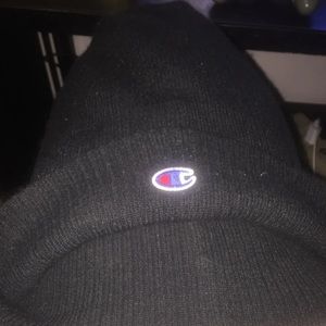 Black Champion Beanie